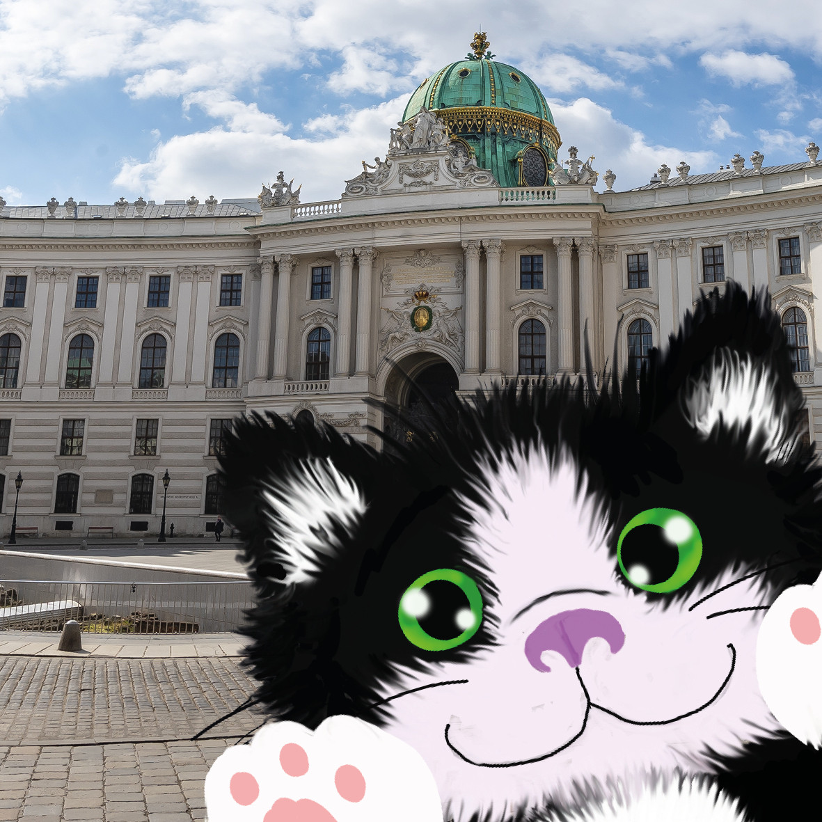 Kater Hofrat nimmt dich mit auf eine spannende Entdeckungstour durch das Hofburg Areal.
